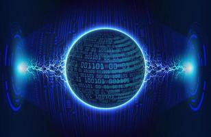 Modern Holographic Globe on Technology Background vector