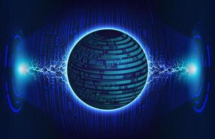 Modern Holographic Globe on Technology Background vector