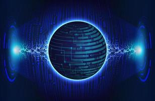 Modern Holographic Globe on Technology Background vector