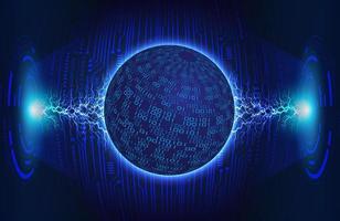 Modern Holographic Globe on Technology Background vector