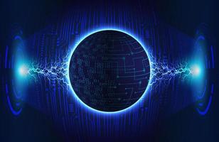 Modern Holographic Globe on Technology Background vector