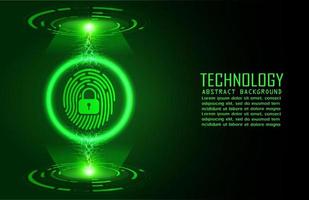 Modern Cybersecurity Technology Background with padlock vector