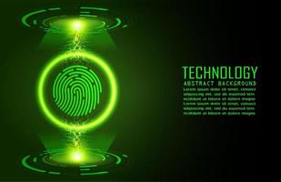 Modern Cybersecurity Technology Background with finger print vector