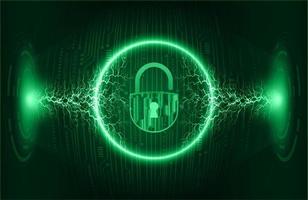 Modern Cybersecurity Technology Background with padlock vector