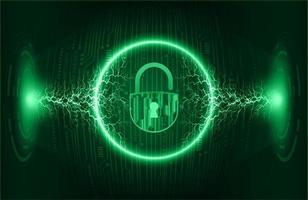 Modern Cybersecurity Technology Background with padlock vector