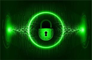 Modern Cybersecurity Technology Background with padlock vector