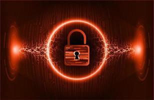 Modern Cybersecurity Technology Background with padlock vector