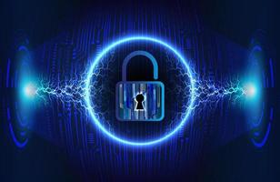 Modern Cybersecurity Technology Background with padlock vector