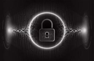 Modern Cybersecurity Technology Background with padlock vector