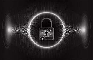 Modern Cybersecurity Technology Background with padlock vector