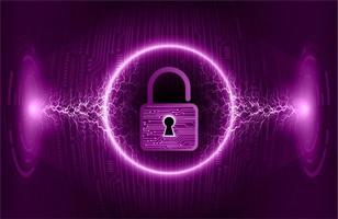 Modern Cybersecurity Technology Background with padlock vector