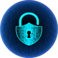 Modern Technology Padlock Crop-out png