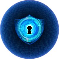 Modern Technology Lock and Shield Crop-out png