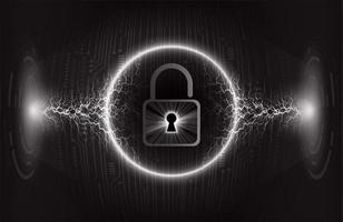 Modern Cybersecurity Technology Background with padlock vector