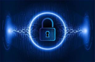 Modern Cybersecurity Technology Background with padlock vector