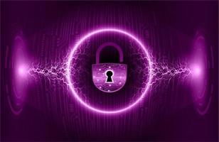 Modern Cybersecurity Technology Background with padlock vector