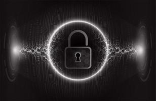 Modern Cybersecurity Technology Background with padlock vector