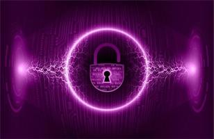 Modern Cybersecurity Technology Background with padlock vector