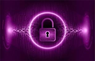 Modern Cybersecurity Technology Background with padlock vector