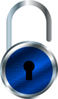 Modern Technology Padlock Crop-out png