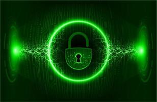 Modern Cybersecurity Technology Background with padlock vector