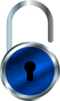 Modern Technology Padlock Crop-out png