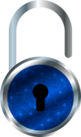 Modern Technology Padlock Crop-out png