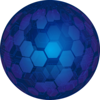 recorte de globo azul de tecnología moderna png