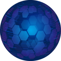 Modern Technology Blue Globe Crop-out png