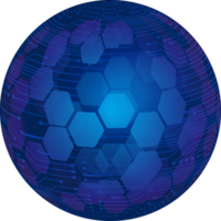 modern technologie blauw wereldbol uitsnijden png