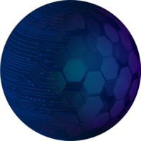 recorte de globo azul de tecnología moderna png