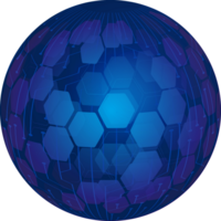 recorte de globo azul de tecnología moderna png