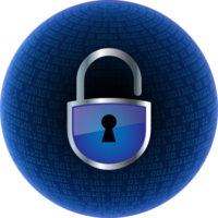 Modern Technology Padlock Crop-out png