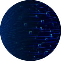 recorte de globo azul de tecnología moderna png