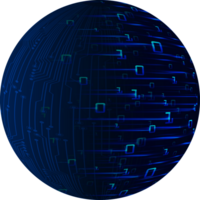 moderno tecnologia blu globo ritagliare png