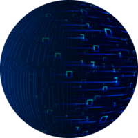 recorte de globo azul de tecnología moderna png