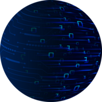 Modern Technology Blue Globe Crop-out png