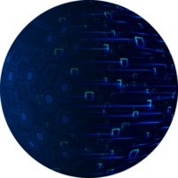 recorte de globo azul de tecnología moderna png