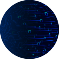 recorte de globo azul de tecnologia moderna png