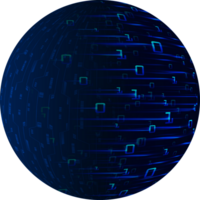 recorte de globo azul de tecnología moderna png