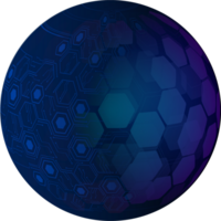 recorte de globo azul de tecnología moderna png