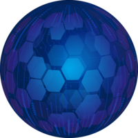 Modern Technology Blue Globe Crop-out png