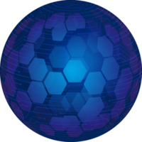 recorte de globo azul de tecnología moderna png