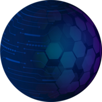 recorte de globo azul de tecnologia moderna png