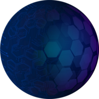 recorte de globo azul de tecnología moderna png