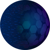recorte de globo azul de tecnología moderna png