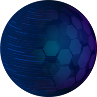 Modern Technology Blue Globe Crop-out png