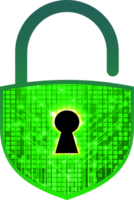 Modern Technology Padlock Crop-out png