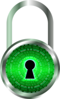 Modern Technology Padlock Crop-out png