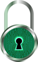 Modern Technology Padlock Crop-out png